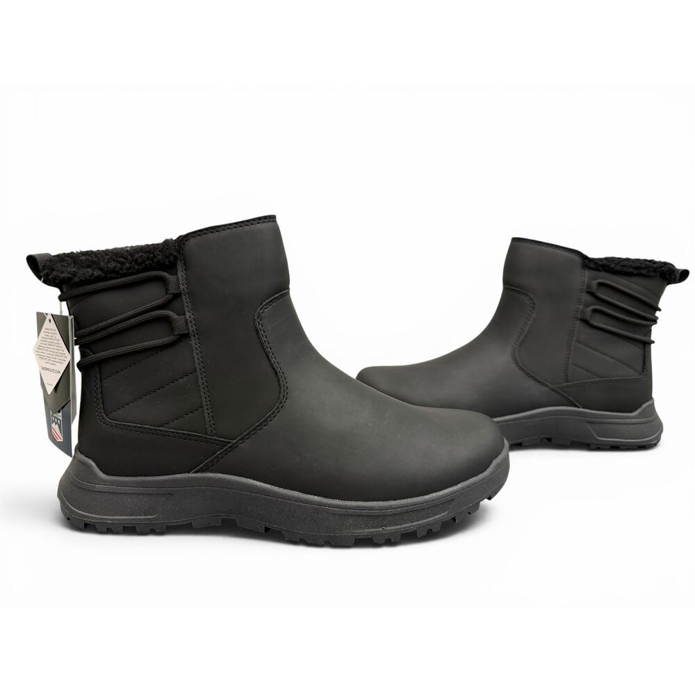 Khombu Sarah Winter Boots Women’s 10 Black Faux Fur Water Repellent NWT